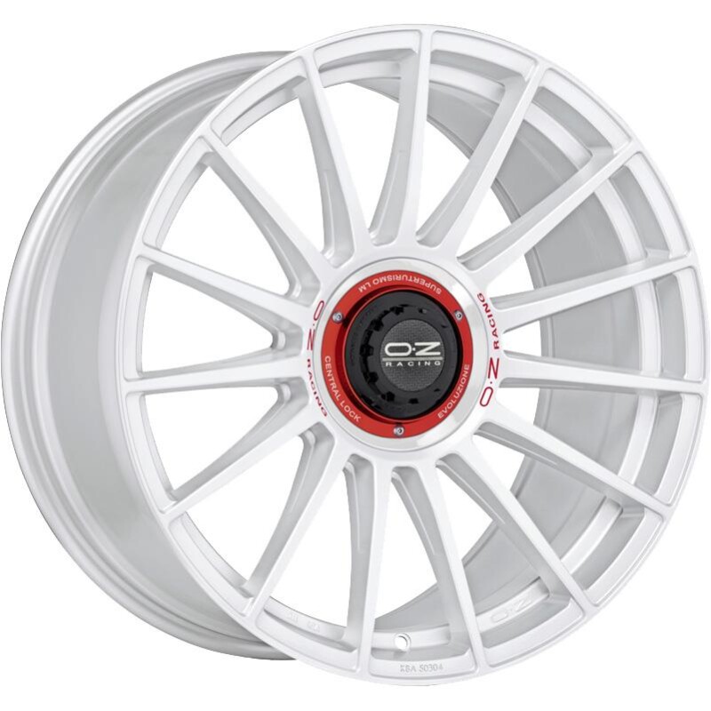 Литой диск OZ Racing Superturismo Evoluzione WRC Race белый Red Lettering 8x18" 5x112 ET48 центральное отверстие 75