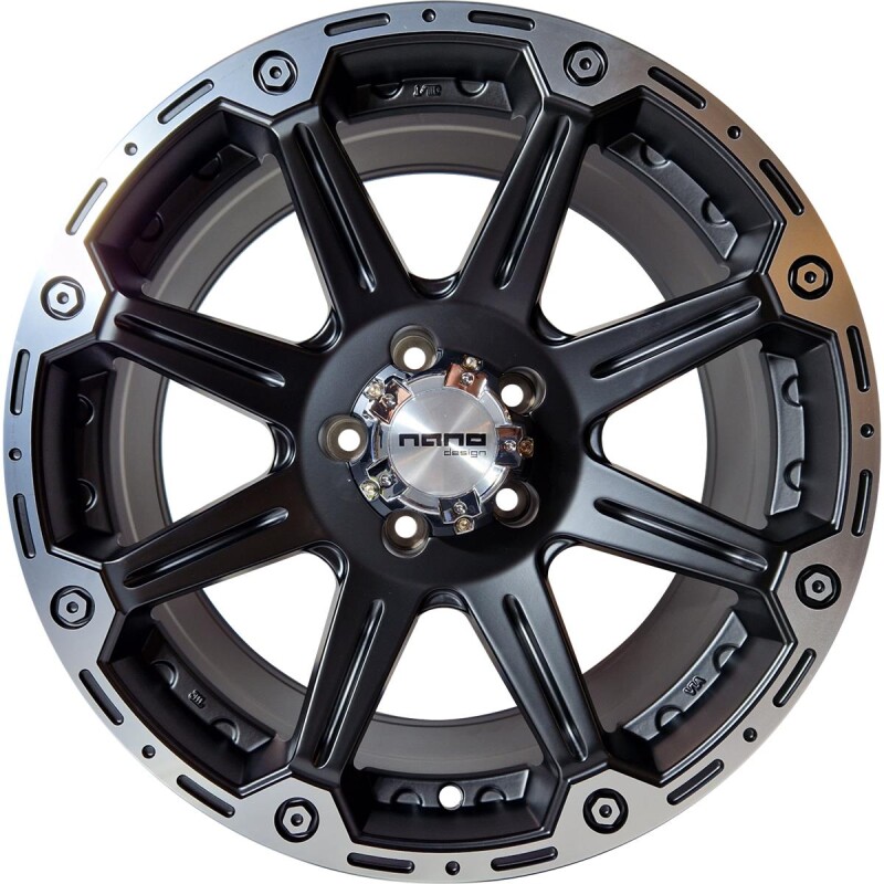 Alloy Wheel Nano BK717 Matt Black polished 8.5x18" 5x120 ET20 middle hole 65.1