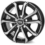 Alloy Wheel MSW 48 Van Gloss Black Full Polished 7.5x18" 5x160 ET48 middle hole 65.1