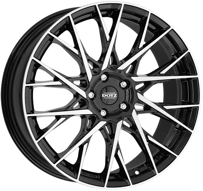 Alloy Wheel Dotz Fuji dark Black/polished 7.5x18" 5x112 ET48 middle hole 70.1