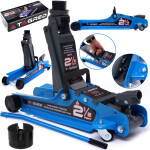 2,5t hydraulic lifting jack, frog, 85-385mm-410mm, low profile rubber