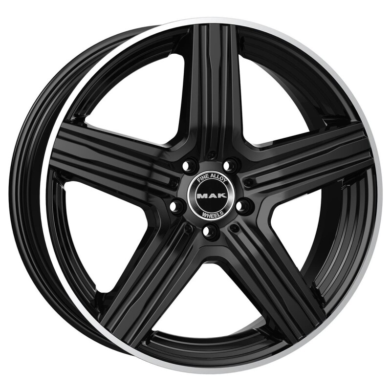 Alloy Wheel MAK Lewis-D Gloss Black Mirror Ring 11x21" 5x112 ET49 middle hole 66.6