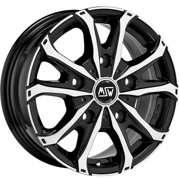 Valuvelg MSW 48 Van must poleeritud, 16x6.5 5x130 ET55 Keskava 78