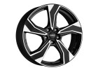 Alloy Wheel Dezent KB dark Black/polished 7x16" 5x108 ET44 middle hole 65.1
