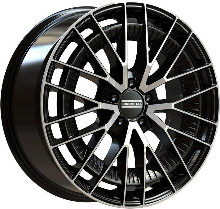 Литой диск Fondmetal Kari Glossy черный Machined 9.5x20" 5x112 ET22 центральное отверстие 66.6