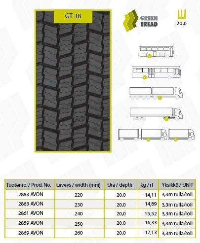 truck hard Tyre Without studs 295/80R22,5 11 GT GT38