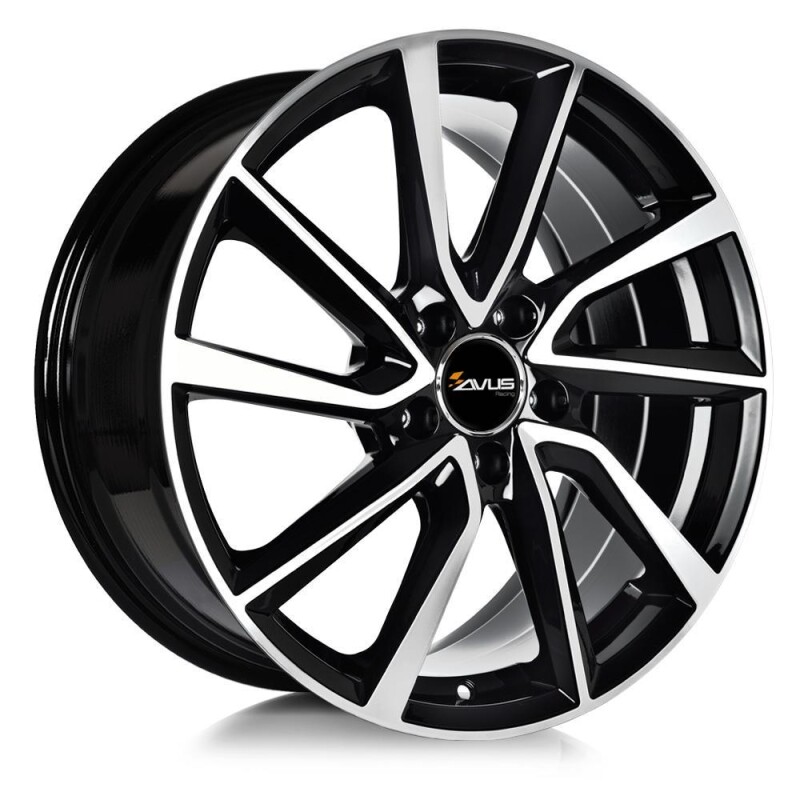 Литой диск Avus AC-518 черный Polished 8x19" 5x112 ET32 центральное отверстие 66.6