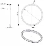 mounting ring 79,5-72,6 ( 1pc) (m24) violet (momo, which miglia)