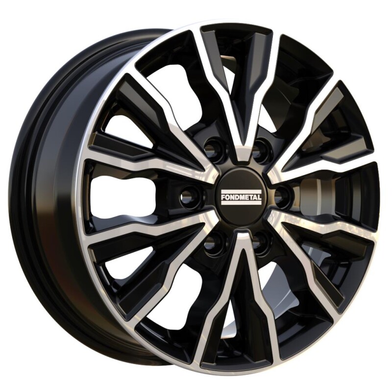 Valuvelg Fondmetal PRO2 Glossy Black Machined 6.5x16" 6x130 ET54 Keskava 84.1