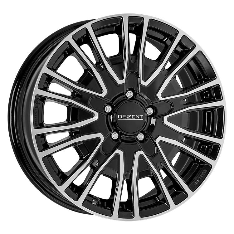 Alloy Wheel Dezent KE dark Black/polished 7x17" 5x120 ET55 middle hole 65.1