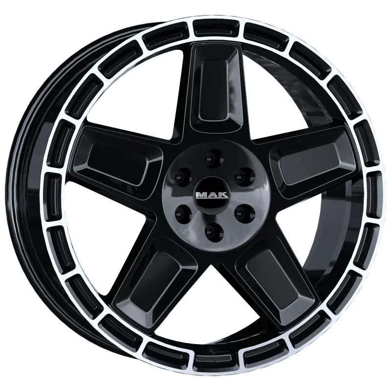 Alloy Wheel MAK Trek Gloss Black Mirror Ring 9x20" 5x127 ET45 middle hole 71.6
