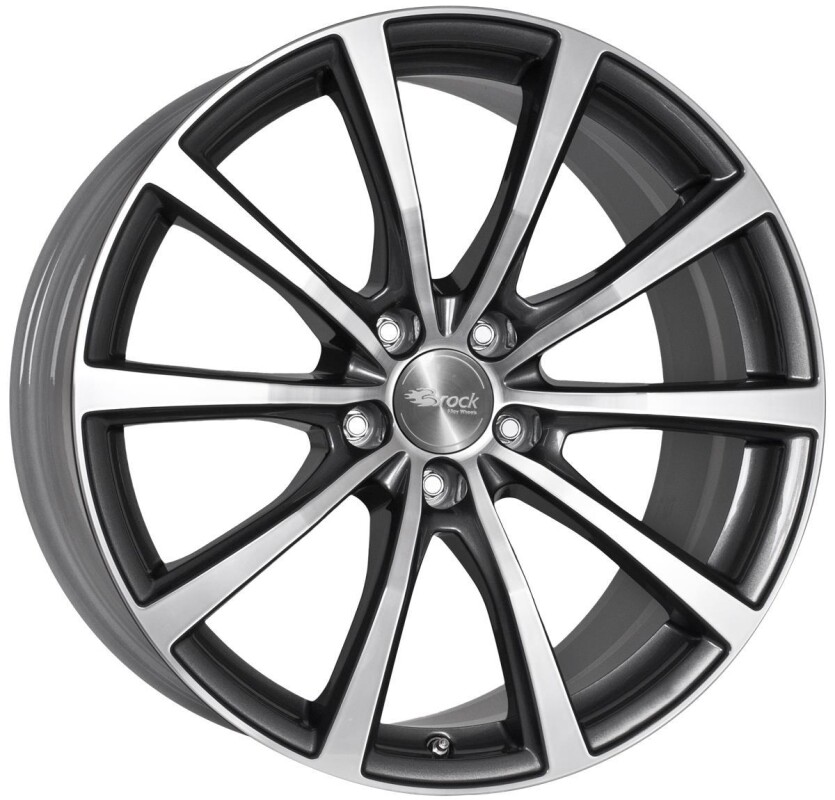 Литой диск Brock B32 Himalaya Grey Voll-Poliert (HGVP) 8.5x20" 5x114.3 ET35 центральное отверстие 64.1