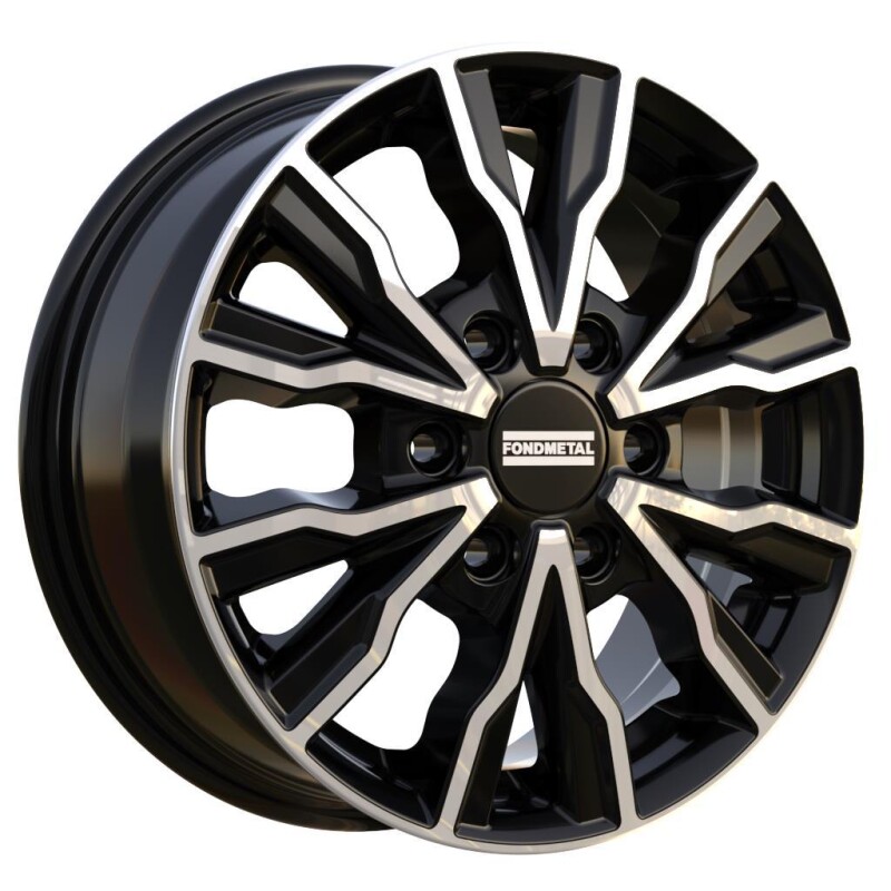 Alloy Wheel Fondmetal PRO2 Glossy Black Machined 7x17" 6x120 ET48 middle hole 74.5