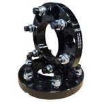 Проставка колесных дисков 20 mm 2 pcs 6x139.7 93.1 With Studs M12x1.5 черный and Nuts (NBA-6139-931-20-STUDS-M12X1.5B)