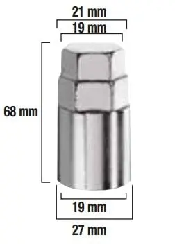 REHVIVÕTME ADAPTER, 21MM / 19MM 