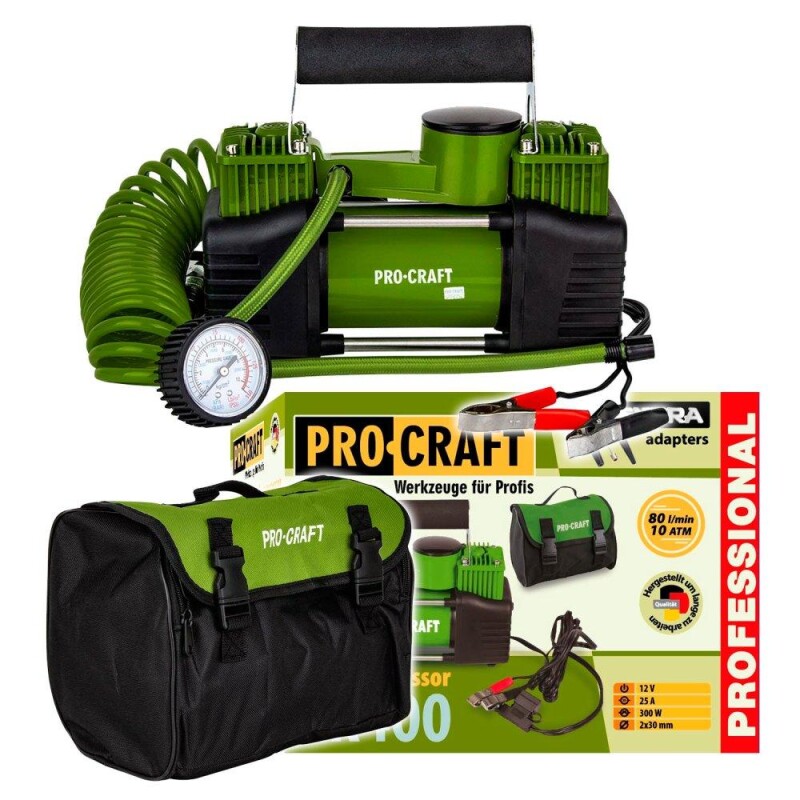 air compressor 12V Procraft LK400, with two pistons, 10 bar / 80 l/min