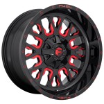 Alloy Wheel Fuel D612 Stroke Gloss Black Red Tinted Clear 10x22" 6x139.7 ET-19 middle hole 106