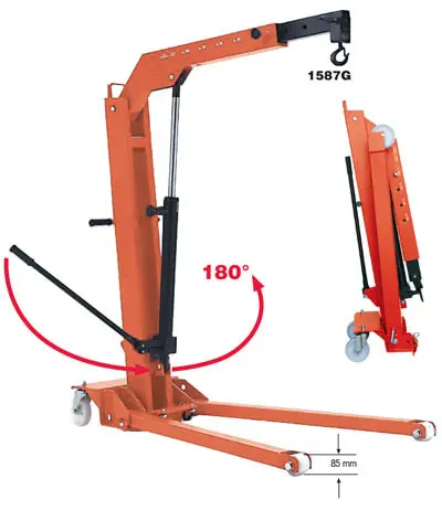apac 1587g hydraulic. crane 1000kg low, foldable