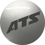 ats колпачок n23. серебристый/ черный логотип