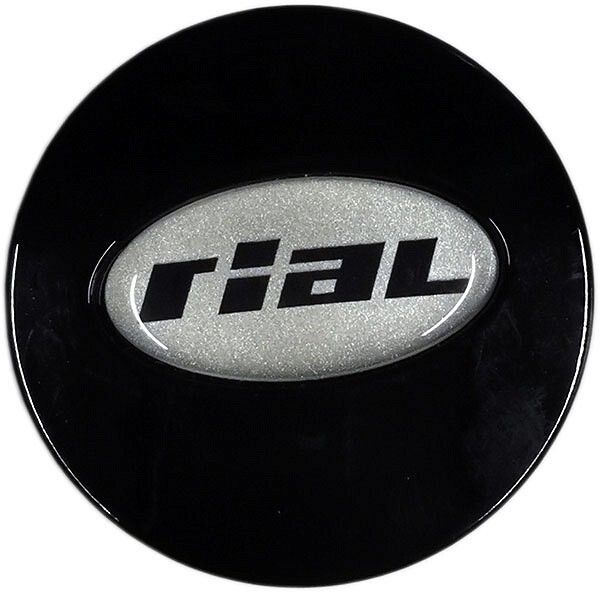 rial колпачок n281. черный/серебристый логотип. 62.4-48-2.5 mm