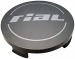 kapsel 64.5mm. tumehall. rial logo. 5x108 m10 veljele