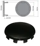 Caps 55,5mm ( without logo), black, vw oe- for wheel (oe- no:6no 601 171)