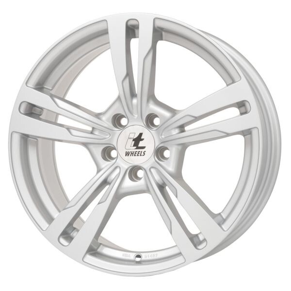 8.5x19, 5x112, CH 66,5, ET: 35; диск алюминия ITWHEELS Anna блестящий серебристый