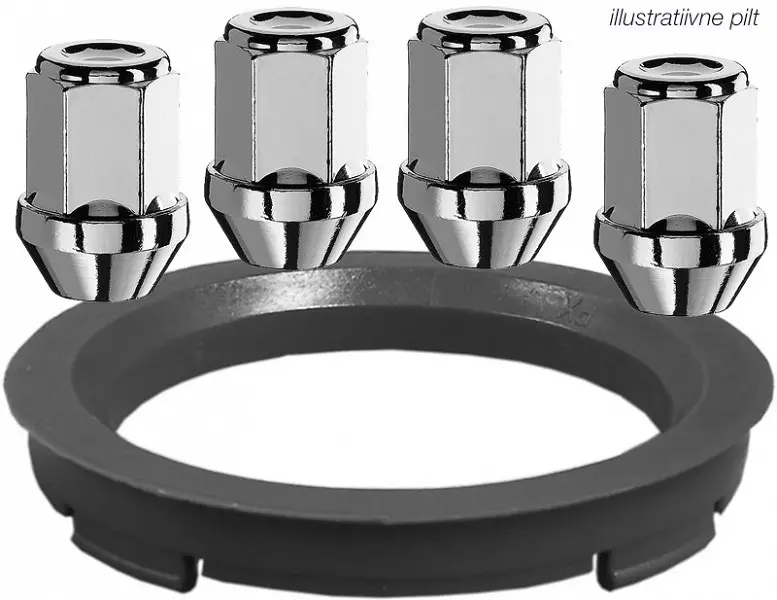 nut m12x1,25/34/19 4pc. + 60,1-54,1 1pc. autec no.664