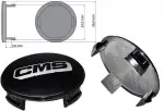 cms kapsel 57mm, must, hõbedane logo
