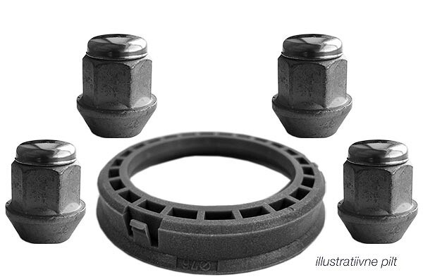 ronal kit ( Центрирующее кольцо 68,0-56,1 1шт.) + (m12x1,5, 4шт.)