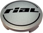 rial колпачок n56 серебристый/черный логотип. 61-56.5-3 mm