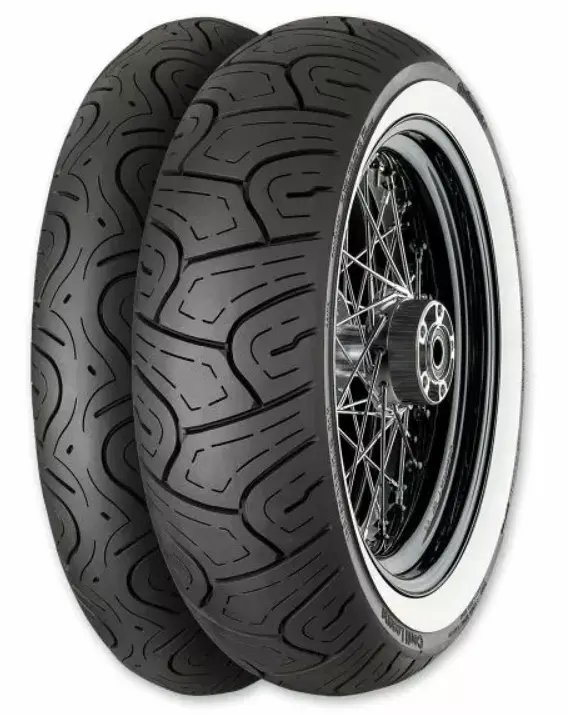 DOT22 [02403010000] Chopper/cruiser tyre CONTINENTAL 130/80-17 TL H ContiLegend Front WW (WHITE WALL)