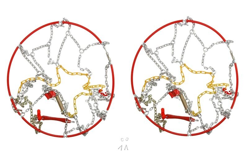 Snow chains passenger jacket, certificate O-NORM (cert. Austria V-5117) 135/80R13; 135R13; 145/70R13; 145/80R12; 145R12; 155/55R14; 155/65R13; 155/70R12; 165/55R13