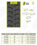 truck hard Tyre Without studs 315/80R22,5 11 GT GT21