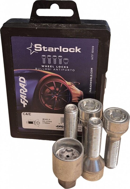 locking bolt. p14x1.50/40/17 (p40. ch17) c4/e. starlock