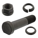 Ratta polt Tagumine M22x1,5 x110/121mm (keerme pikkus 40mm, Fosfaadi muundamisega kaetud / Teras, mutriga; pesuriga) sobib: MERCEDES ACTROS, ACTROS MP2 / MP3, ATEGO, AXOR, AXOR 2, NG, SK 08.73-