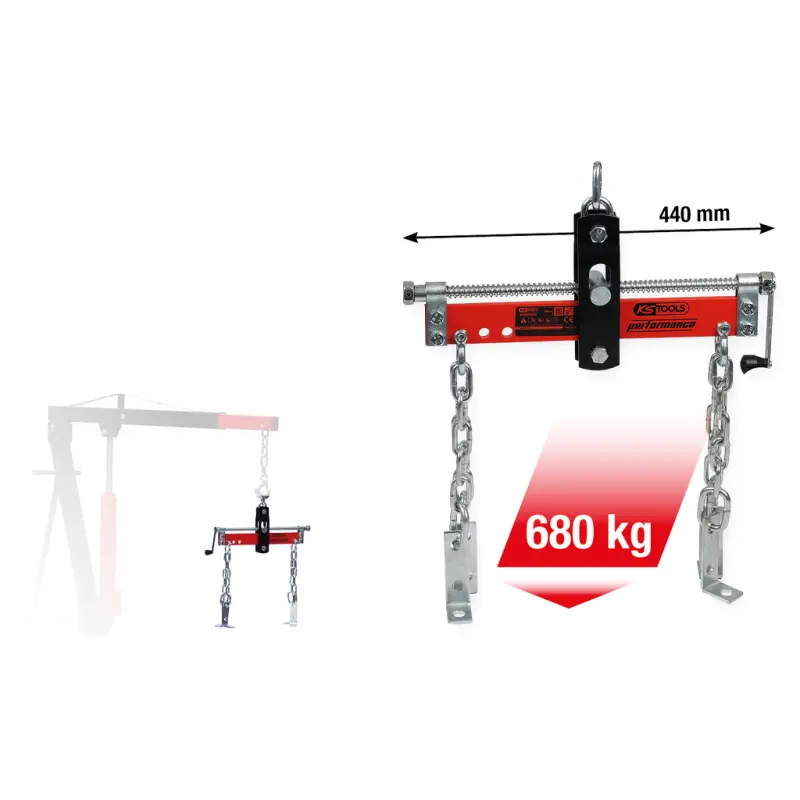 performance mootoritõstja lisaseade, 680 kg