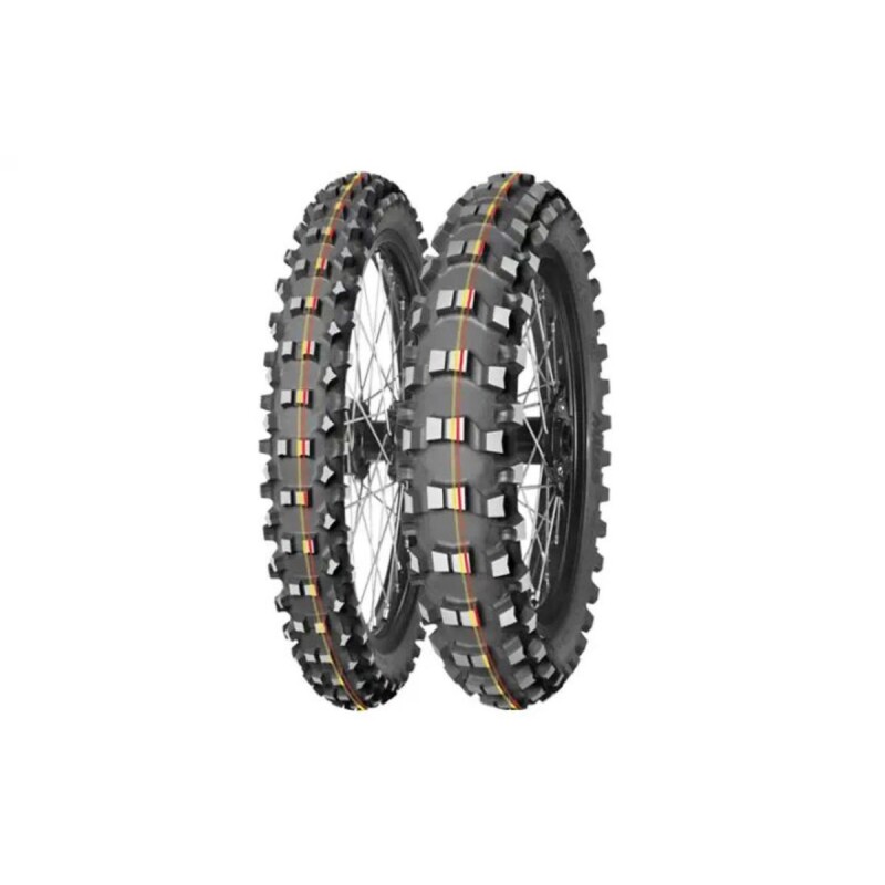 [2000026033101] cross/enduro mootorratta rehv MITAS 90/100-14 TT 49M TERRA FORCE-MX MH tagumine NHS red & roheline stripe