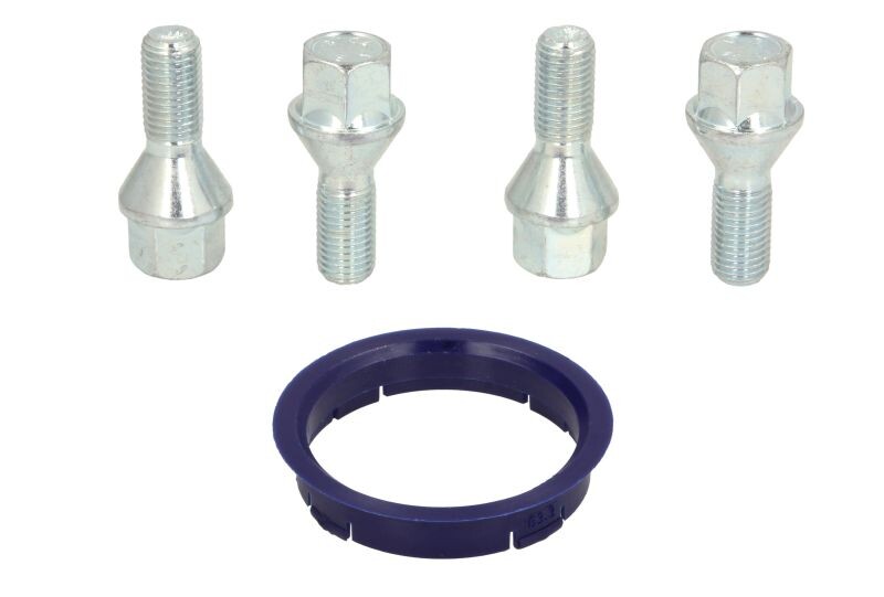 set mounting (FZ06 63.3-58.1; B B14 60° cone M12x1,25 L28; 1 kit / 1 wheel - 4 hole)