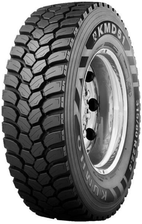 315/80R22.5 KMD51, KUMHO, шина для грузовика, конструкция, Drive, 3PMSF, 156/150K,