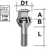 detsentripolt dp12x1.50/30/17. k-seibiga (p57.5. ch17). koonuse diam max 26 mm