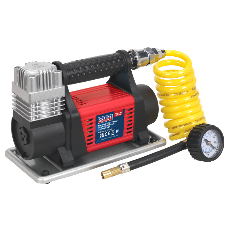 SEALEY Mini kompressor 12V, Heavy-Duty digitaalne 25L / min.