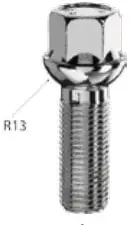 Болт pk14x1,50/37/17 ( шар r13, p57,5, ch17)