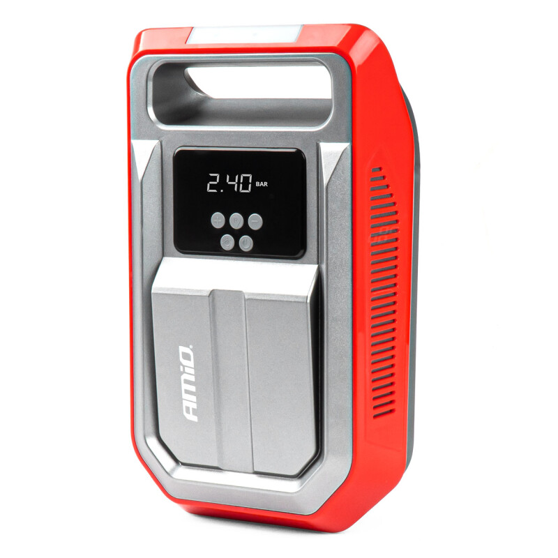 air compressor for tyres digital manomeetri and LED light 12V ACOMP-18 Amio