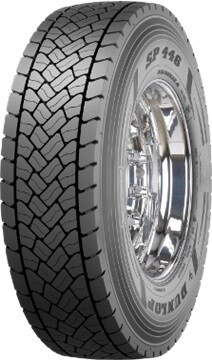 295/60R22.5 SP446+, DUNLOP, truck tyre, Regional, Drive, 3PMSF, M+S, 150/147K,
