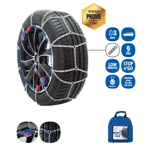 lumeketid sõiduautod VERIGA, o-NORM sertifikaat (Austrian cert. VR5117) 175/80R15; 175R15; 185/60R16; 185/65R16; 185/70R15; 185/75R15; 185/80R14; 185R14; 195/55R16; 195/70R14; 205/45R17; 205/50R