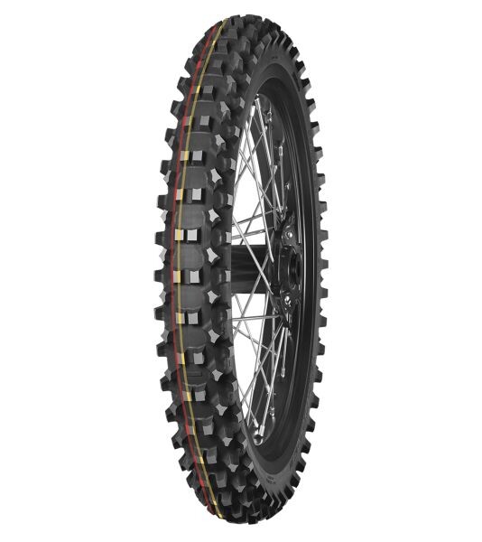 [70000946] Cross/enduro tyre MITAS 80/100-21 TT 51M TERRA FORCE-MX SM Front NHS red & yellow stripe